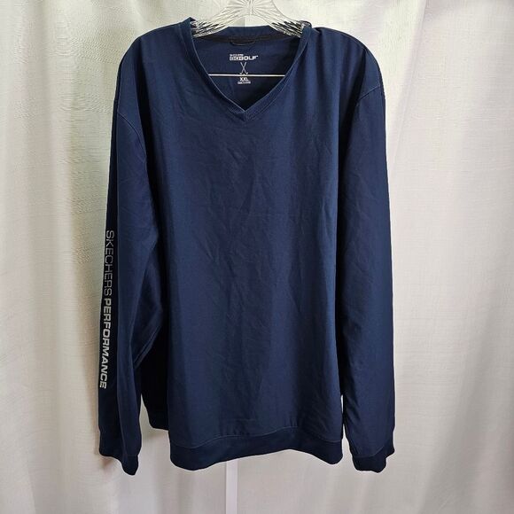 Skechers Performance Go Golf Navy Blue Pullover Windbreaker Size XXL - Picture 1 of 9